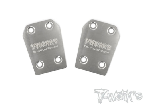 TWORKS TO-220-RC8 Stainless Steel Rear Chassis Skid Protector ( Team Associated RC8 B3.1/B3.2 ) 2pcs.