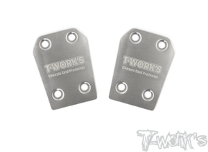 TWORKS TO-220-RC8 Stainless Steel Rear Chassis Skid Protector ( Team Associated RC8 B3.1/B3.2 ) 2pcs.
