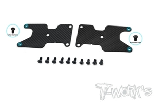 TWORKS TO-246-B3.2-RV2 Graphite Rear A-arm Stiffeners 1mm/1.2mm Ver.2 ( For Team Associated RC8 B3.2 )