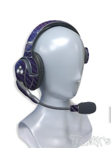 Gradient Purple Blue TS-046C 3D Graphite Sticker (For Eartec ) 2pcs