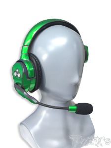 Green TS-046MG Metal Chrome Radio Skin Sticker ( For Eartec ) 2pcs